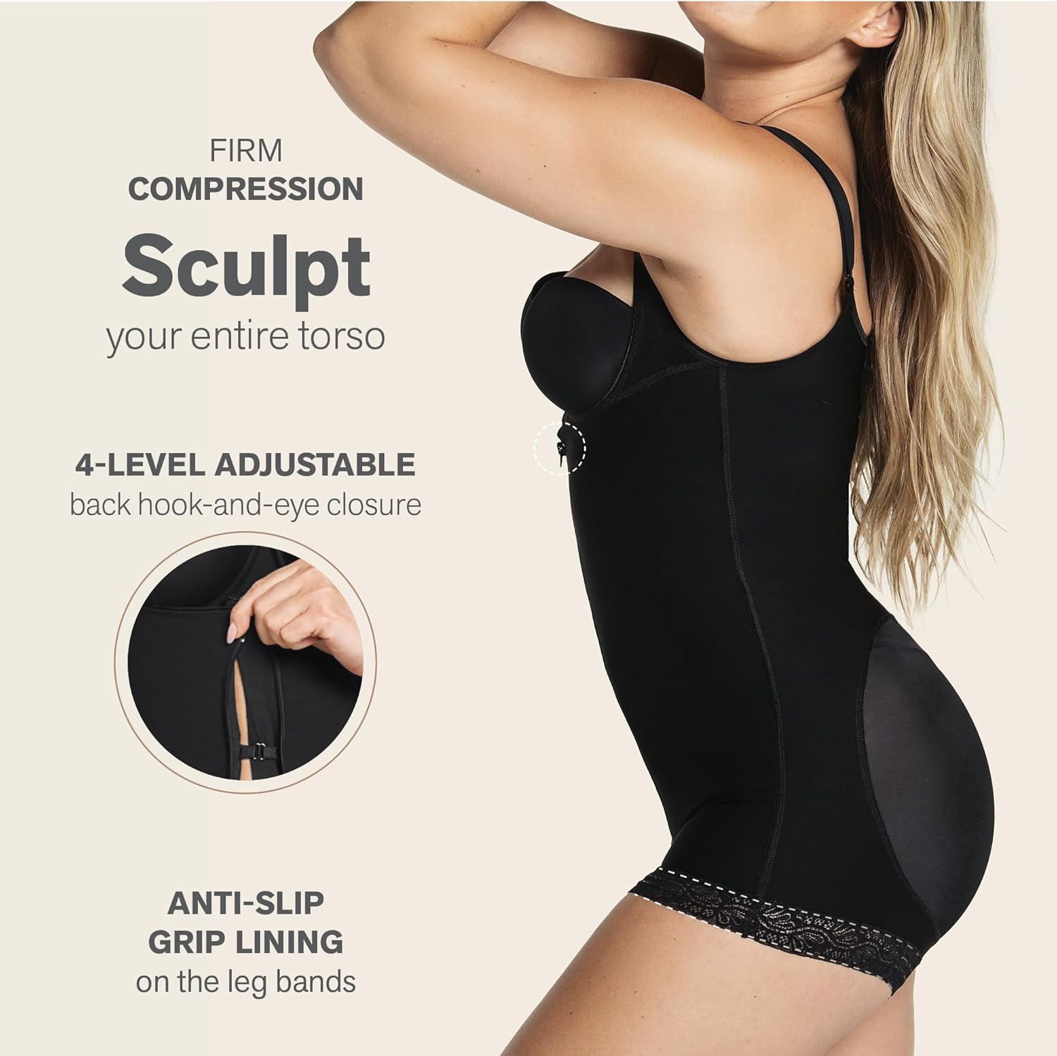 Leonisa Shapewear Bodysuit with Boyshort Bottom - Shapewear for Women Tummy Control - Image 2