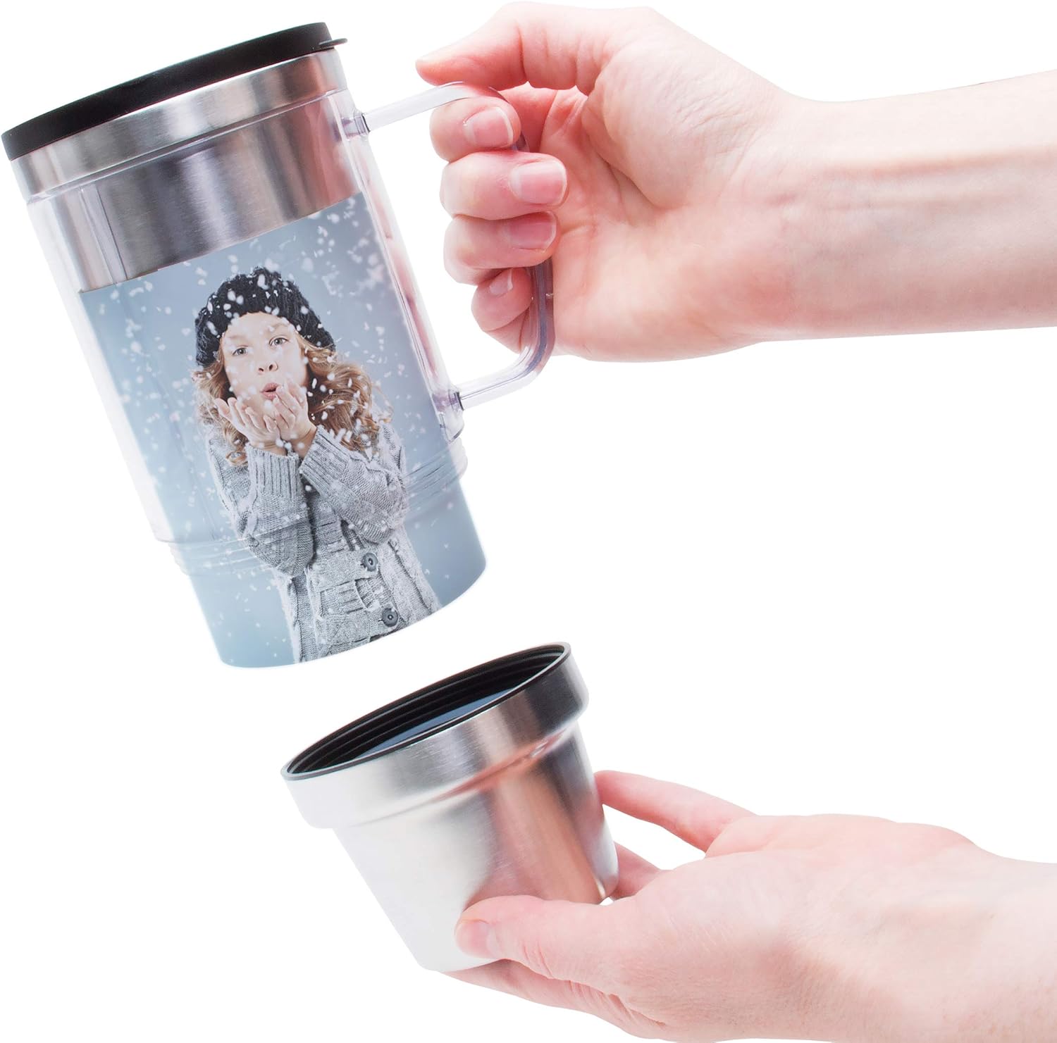 Thermo-Temp 16 oz. Stainless Steel Photo Travel Mug - Image 2