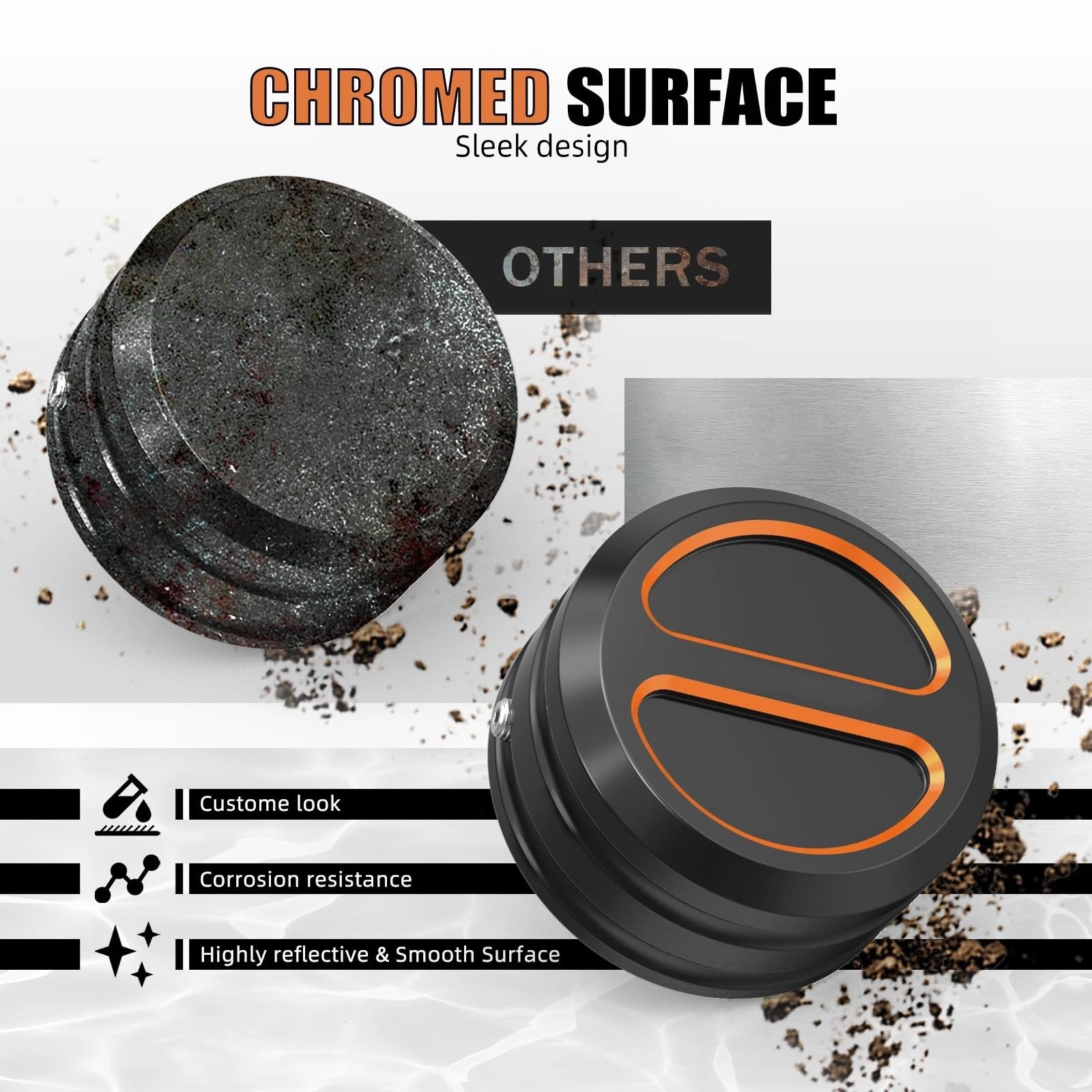 Adatto per coperchio forcella superiore Harley Sportster Iron 883 2014-2020 soffietto forcella(Orange)