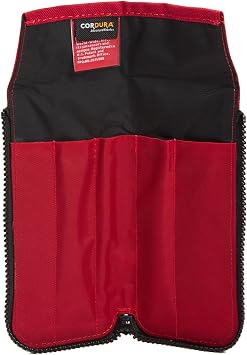 Manhattan Portage Half Zip Pen Case Made From Durable 1000D Cordura With Zipper Closure Fits Most pens Perfect Organizer for College Office And Travel Essentials (Red)