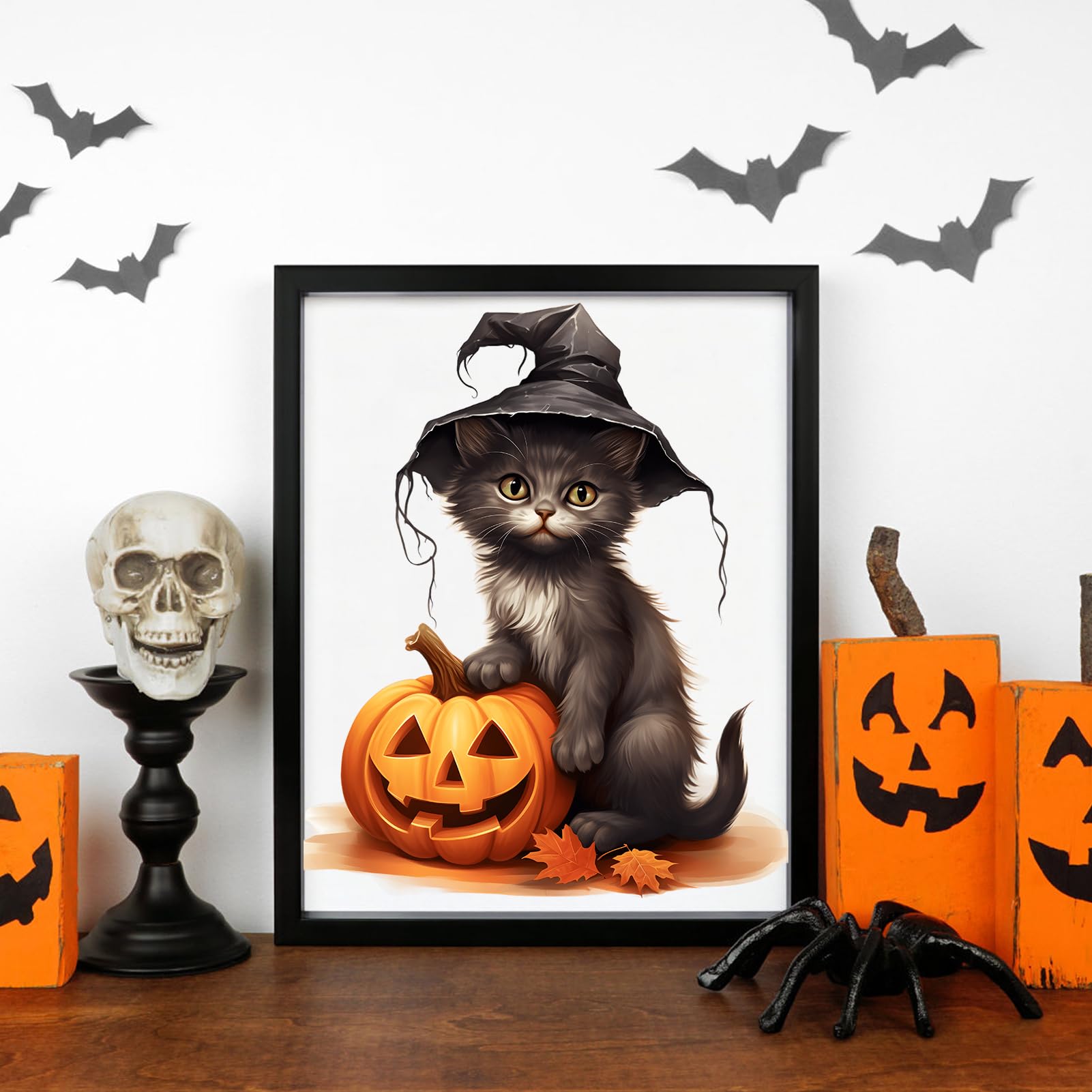 5D DIY Diamond Painting Halloween Set – Kürbis-Motiv Mit Wackelkopf, Inkl. Strass & Werkzeug