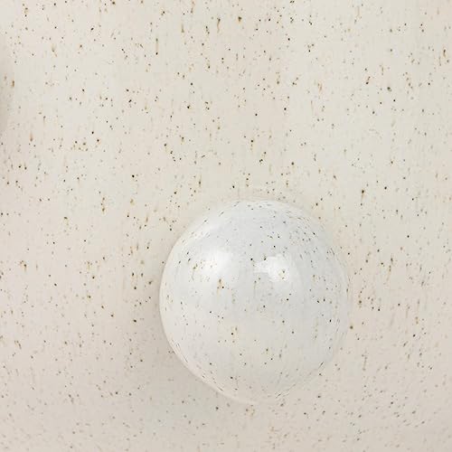 Miniatura 6 de Bloomingville Maceta redonda de cerámica de 9 pulgadas con orbes y esmalte reactivo, capacidad para maceta de 8 pulgadas, color crema moteada