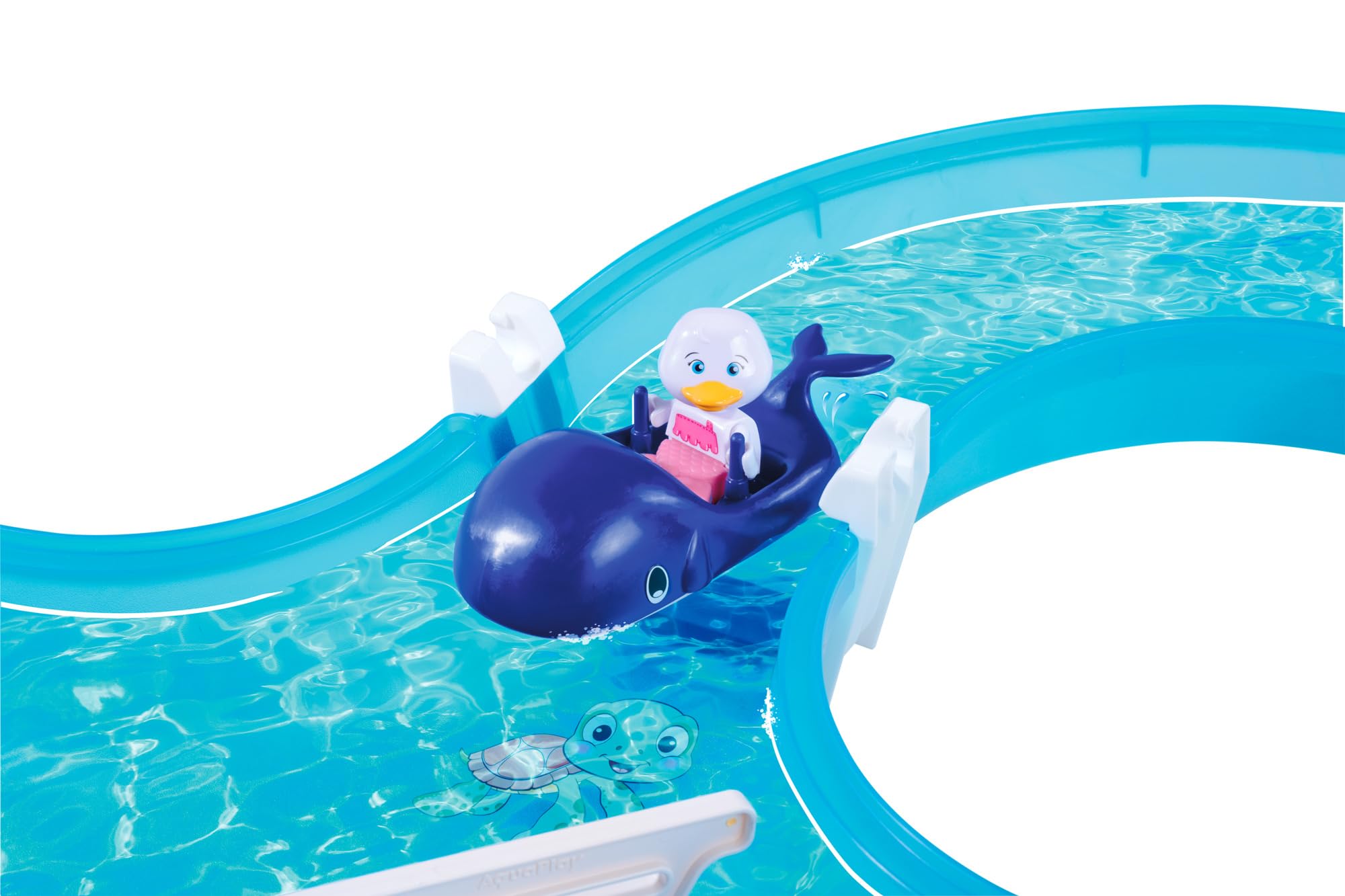 AquaPlay Meerjungfrau Wasserbahn - Outdoor-Wasserspiel mit Bahn, Boot und 2 Spiel-Figuren in Meerjungfrauen-Optik, Wasserspielzeug für Kinder ab 3 Jahre, 108 x 90 x 18 cm