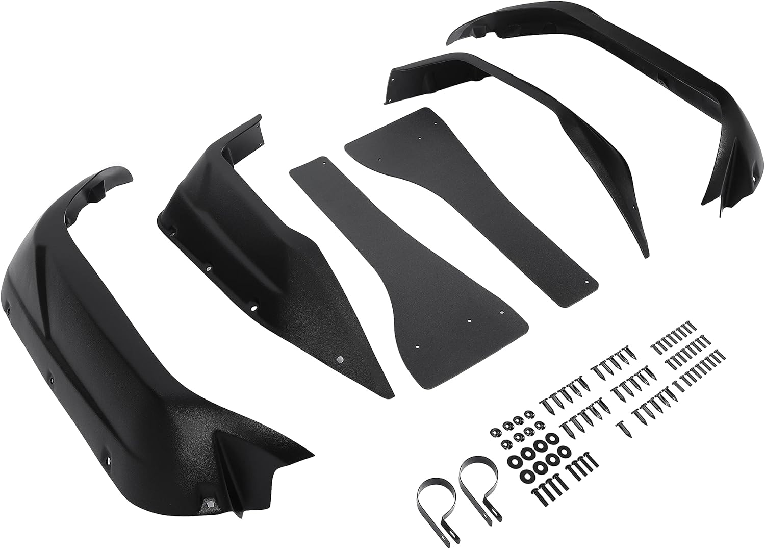 HECASA Fender Flares Compatible with 2014-2023 Yamaha Viking VI Extended Mud Flap Guard Kit Replacement for 1XDF15E0T000 Plastic Black
