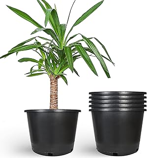 Elfinrm Planter Nursery Pots 8.4 Gallon Pots for Plants, Injection Molded Plastic Nursery Pots, Plant Container 8.4 Gal 10-Pack