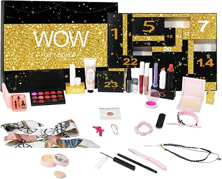 Beauty Advent Calendar, Makeup Advent Calendar 2024 - Makeup Set Advent Calendar | Makeup Calendar, 24 Days Countdown Face Care Kit, Goody Bag Stuffer
