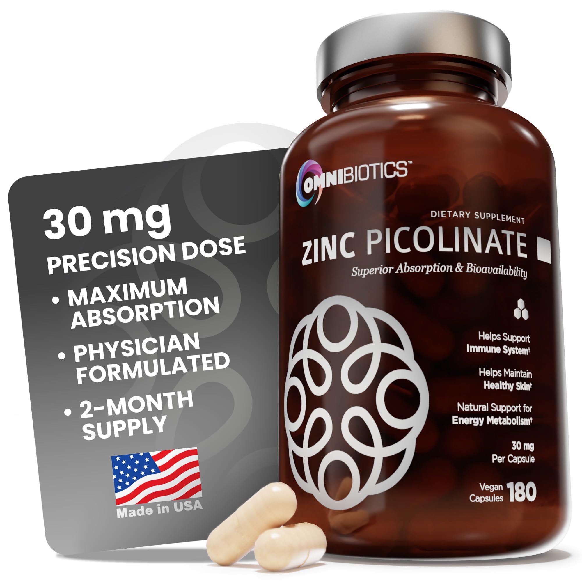 Amazon.com: OmniBiotics Zinc Picolinate 30mg Supplement – High