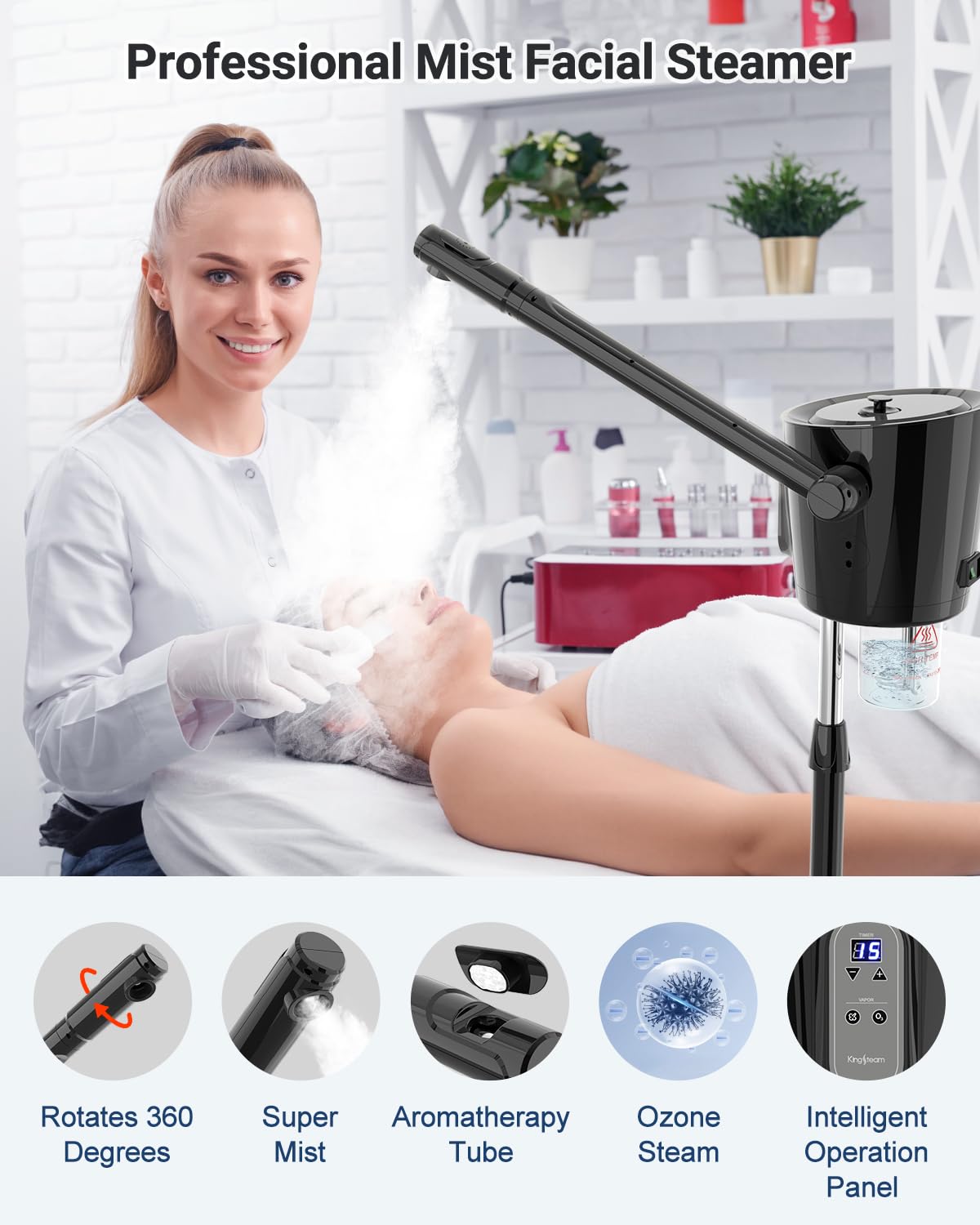 Amazon.com: Kingsteam Professional Facial Steamer with Ozone