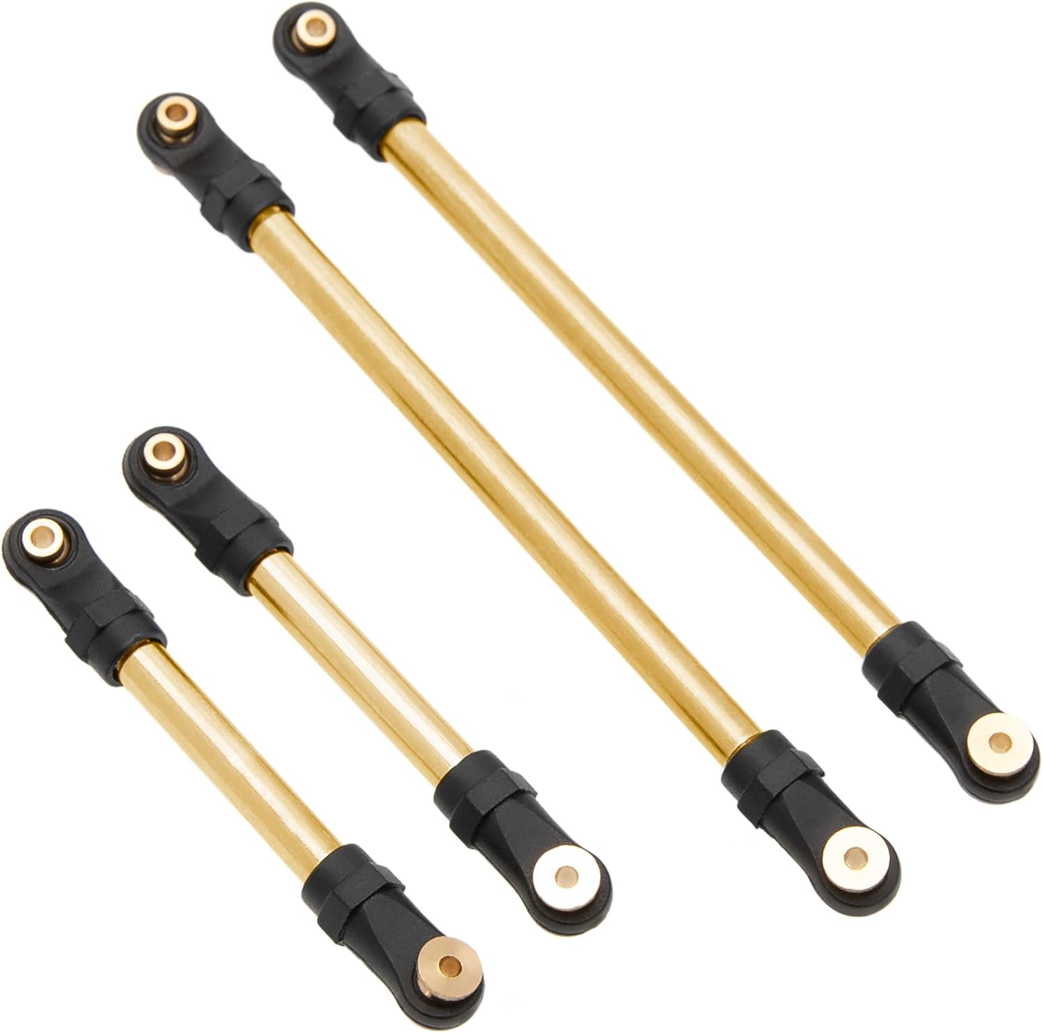 MEUS RACING SCX24 Links Metal High Clearance Chassis Links & Steering Links Set for Axial SCX24 Gladiator AXI00005 1/24 RC Crawler(Brass)