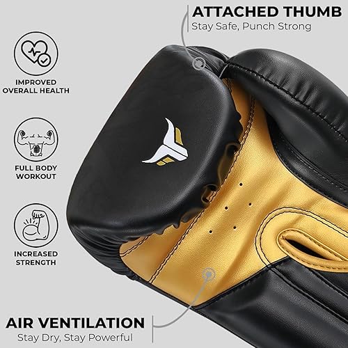Miniatura 2 de Mytra Fusion Guantes de boxeo profesionales de entrenamiento, guantes de kickboxing para hombres y mujeres, guantes de saco de boxeo, guantes de