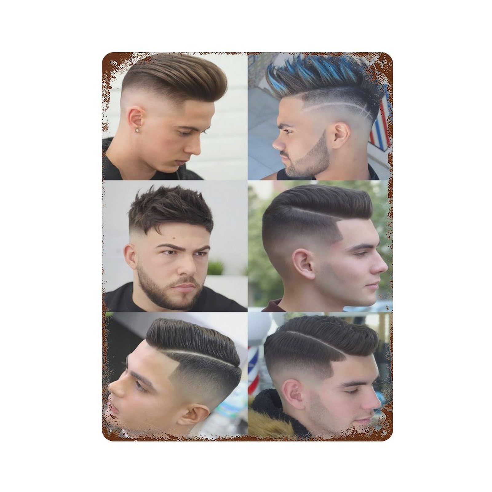 xiaoxiaoshen Barber Shop Fashion Hairstyle (20) Wall Decor Art Metal Tin Poster Modern Home Decor Art Home Bar Shop Decorations Vintage Sign 40x30cm