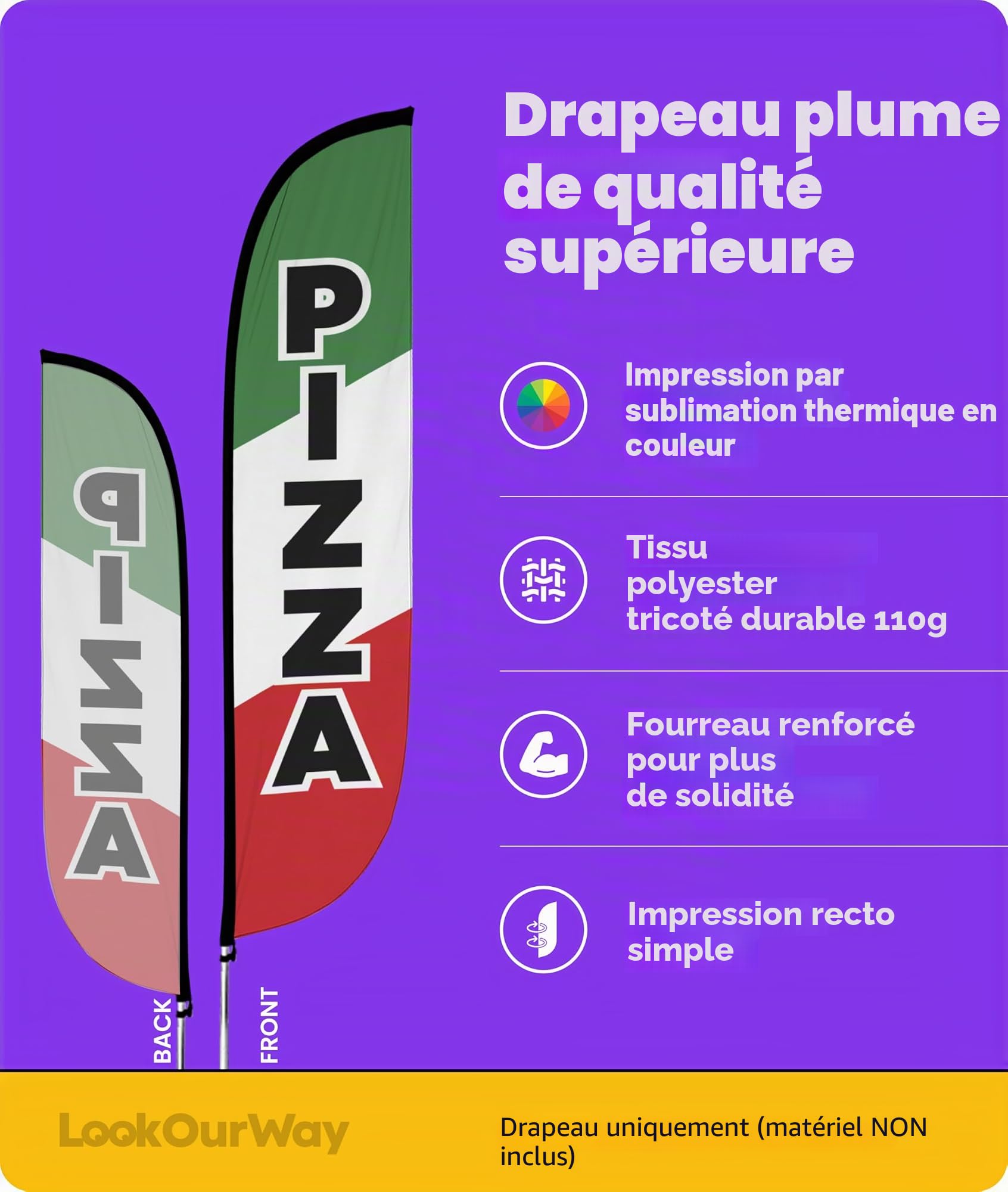 Lookourway Pizza Feather Drapeau, Parties