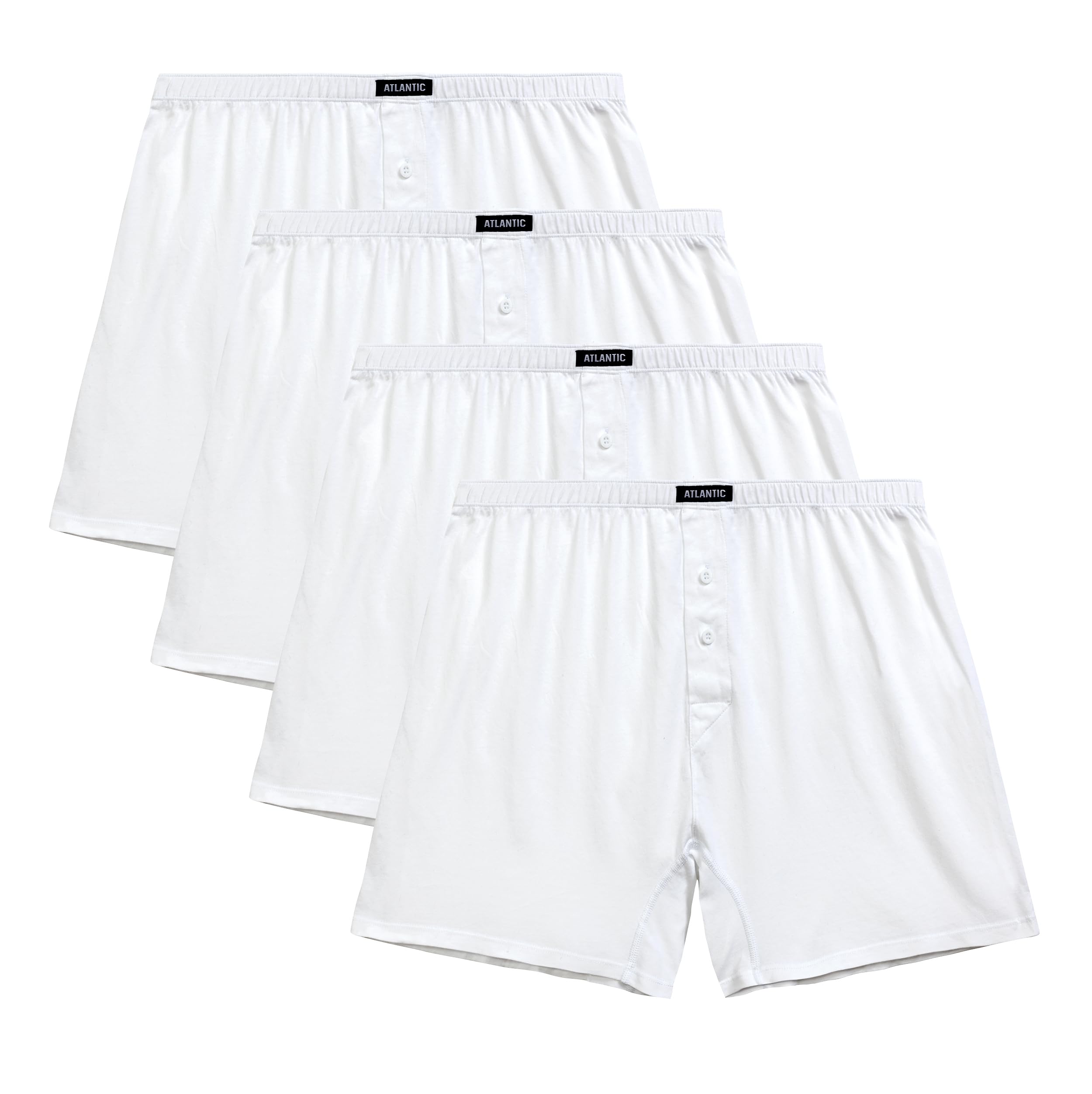 ATLANTIC UNDERWEAR 4er-Pack Herren Boxershorts | Luftige Herren Unterhosen aus weicher, atmungsaktiver Baumwolle, universeller Schnitt, Komfort & volle Bewegungsfreiheit