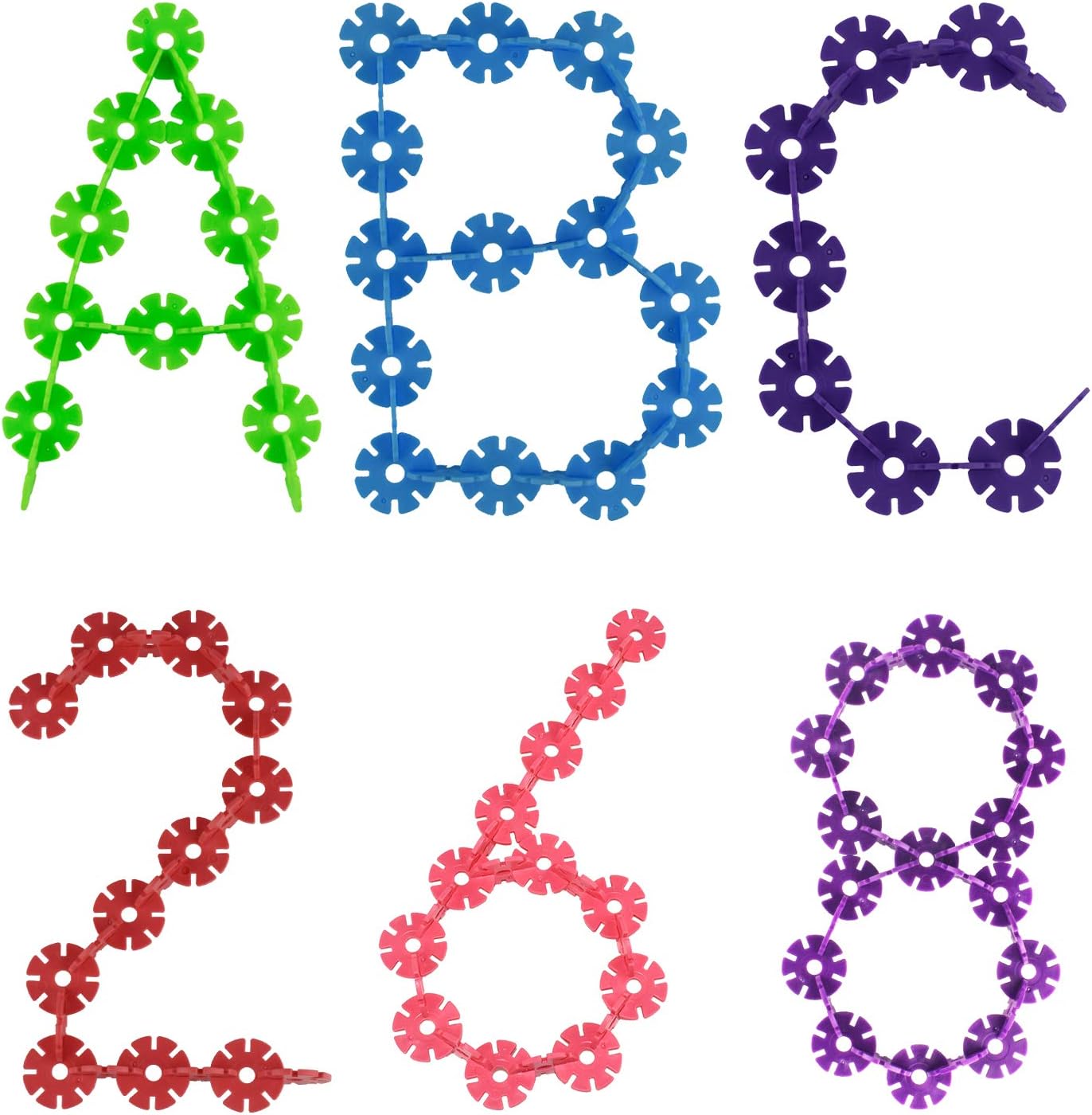 Dr.OX Rainbow Building Discs 500 PCS 42mm Educational Brain Building Toy Interlocking Plastic Construction Connect Set Promotes Fine Motor Skills Developmen - Image 5