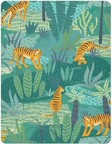 Miniatura 2 de Tigers - Sábanas para cuna de bebé tropical, suaves, transpirables, para niños pequeños, para guardería, 52 x 28 x 9 pulgadas