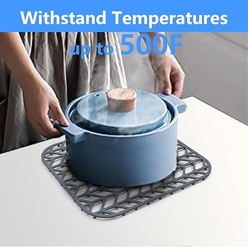 Miniatura 4 de Protectores de fregadero para fregadero de cocina de 12, 13, 16, 18, 19, 24, 26, 28, 29, 30 pulgadas, alfombrilla de silicona para fregadero