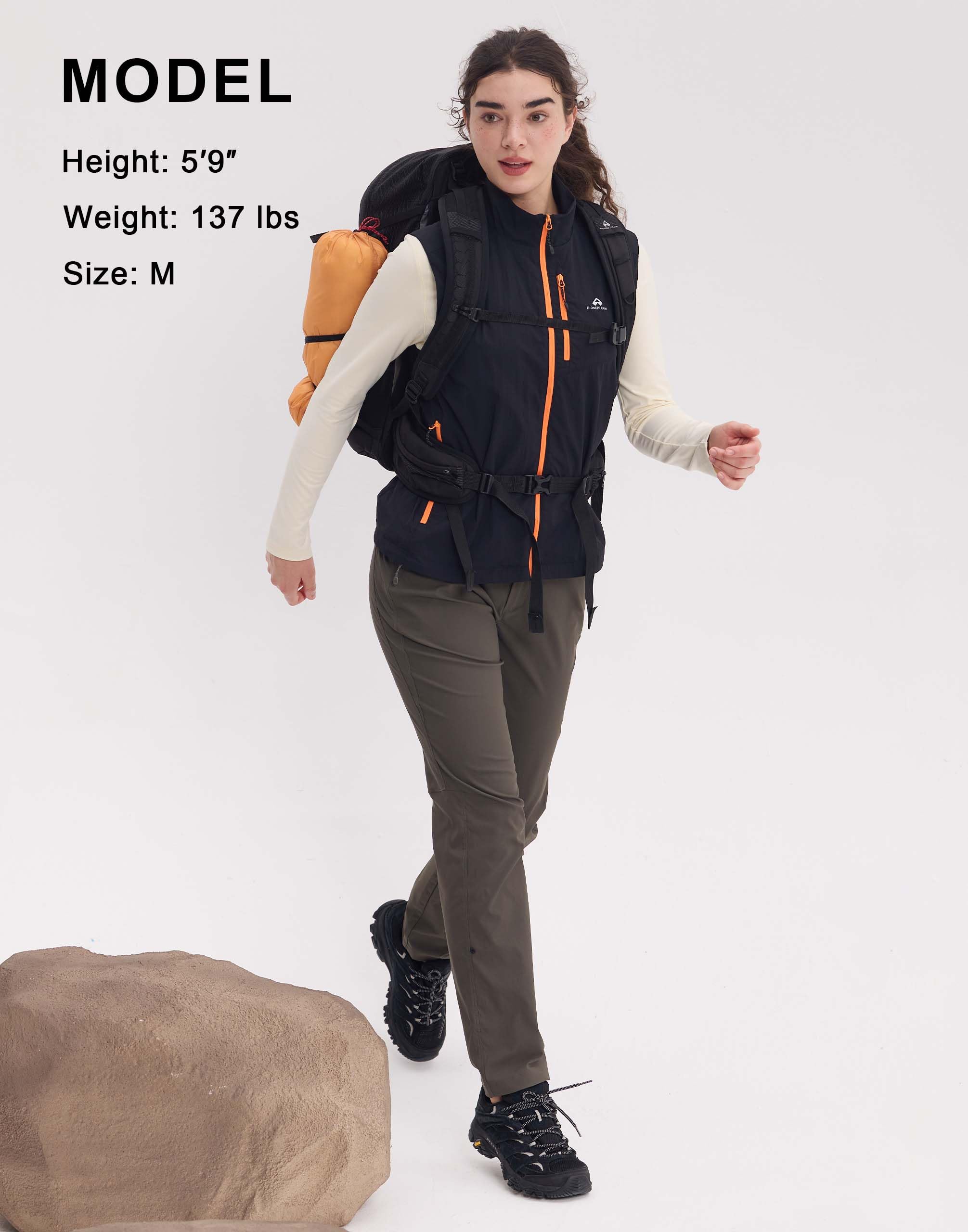 Pioneer Camp Leichte Laufweste Damen, Ärmellose Wander- und Radjacke, Outdoor Softshell Weste, Wasserabweisend, Atmungsaktive, Ideal für Wandern, Radfahren, Alltag