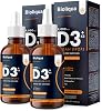 Vitamin D3 + K2 Liquid Drops - Vegan - High Strength 2000iu D3 + 25mcg K2-4 Month Supply - 240 Servings - 9,000mcg per 60ml Bottle - Sublingual Fast Absorption - Made in UK by Balance (2X Pack)