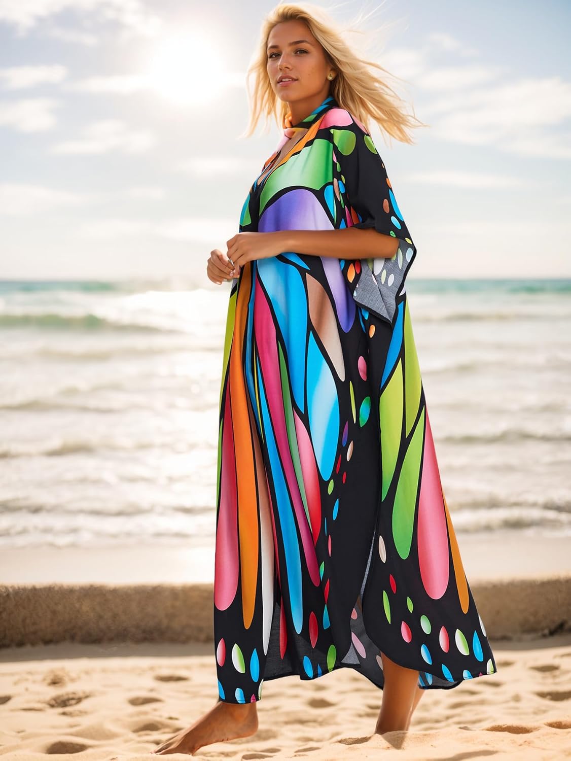 Plus Size Kaftan Dresses - Caftans for Women, One Size, US S-4XL - Image 5