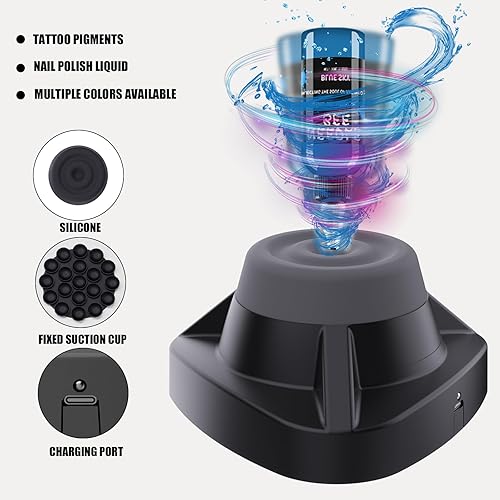 Miniatura 2 de Mini mezclador Vortex 10000 RPM, mezclador de vórtice de laboratorio portátil compacto con base antideslizante, operación de un solo toque,