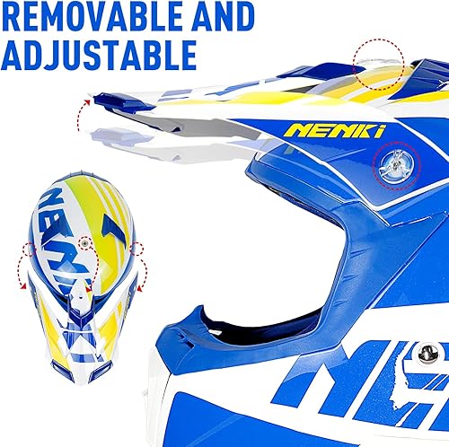 Miniatura 8 de NENKI Cascos nk-316Cascos de Motocross Combo Dot Aprobado con nk-1023Motocross anteojos