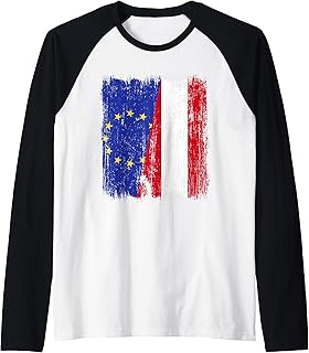 NATO Austria Half Flag European Union Austrian Heritage Raglan Baseball Tee