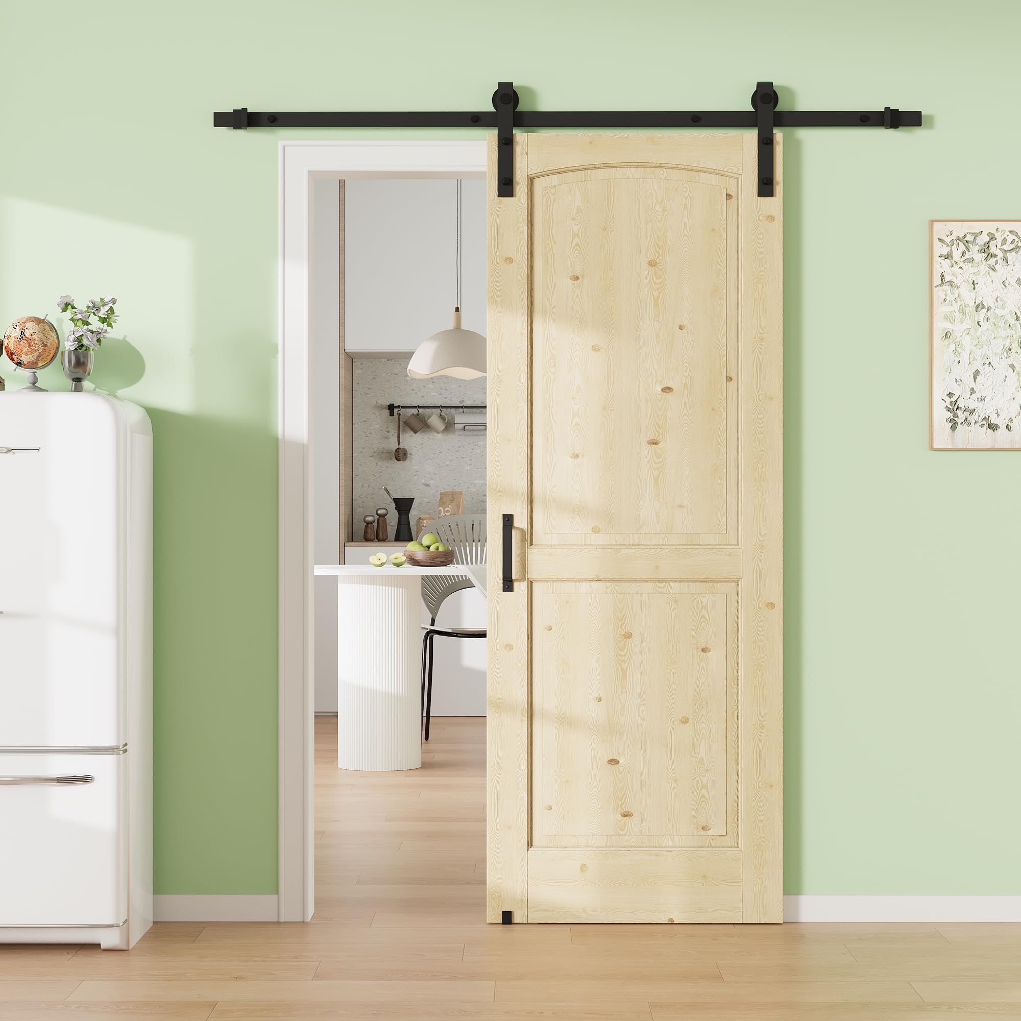 24in x 80in Presembled Molded Panels Barn Door with 72in Hardware Kit