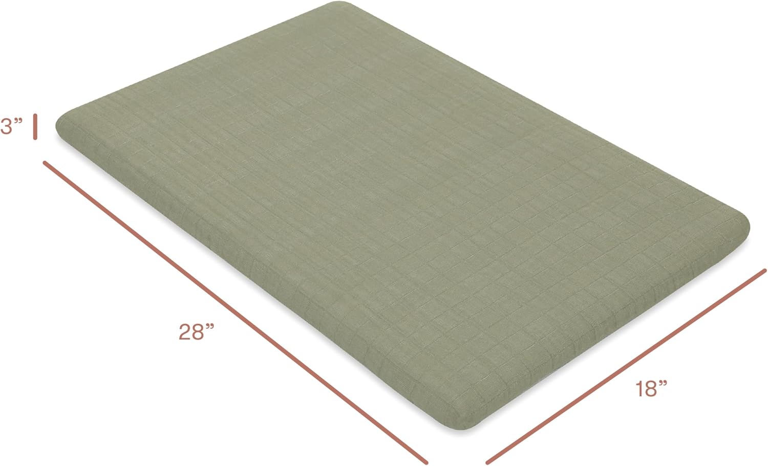 Babyletto Muslin Baby Bassinet Sheets for Girls & Boys - GOTS Certified Breathable Organic Cotton Cover, 360° Fitted, Soft, Gentle & Cozy Rectangle Bedside Bassinet Sheets - Matcha Green