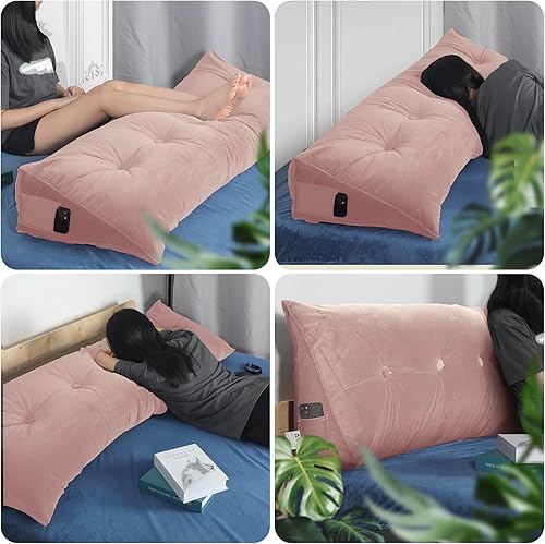 Miniatura 2 de Gorilla Gadgets Almohada grande de lectura para descansar en cama almohada triangular de cuña para cabecero soporte de posicionamiento del respaldo
