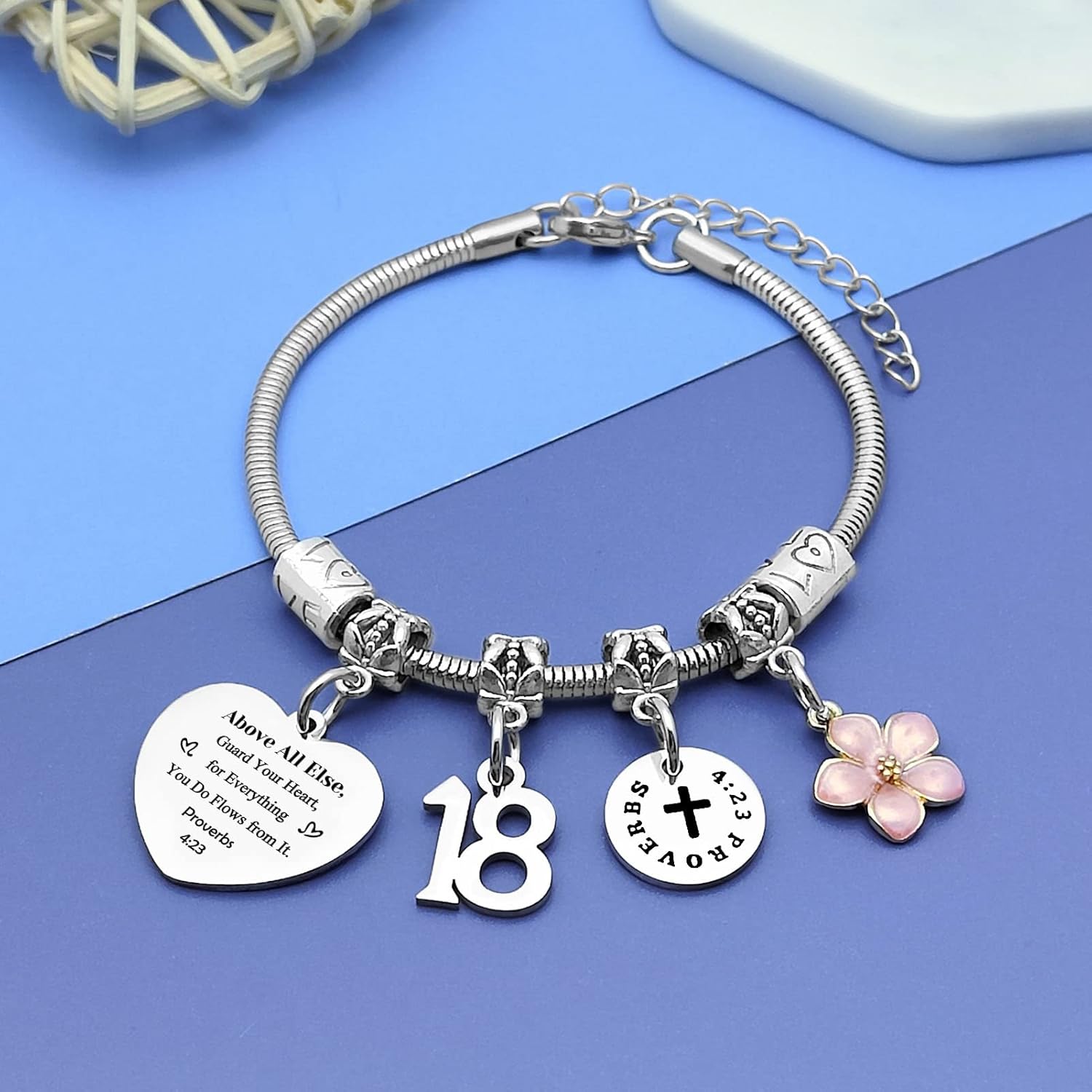 18th Birthday Gifts for Girls Bracelet Jewelry 13th 15th 16th 18th 21st Birthday Gift for Daughter Granddaughter 13 15 16 18 21 Years Old Girl Gift Happy Birthday Bracelet Gift for Friend Sister Teen - Image 7