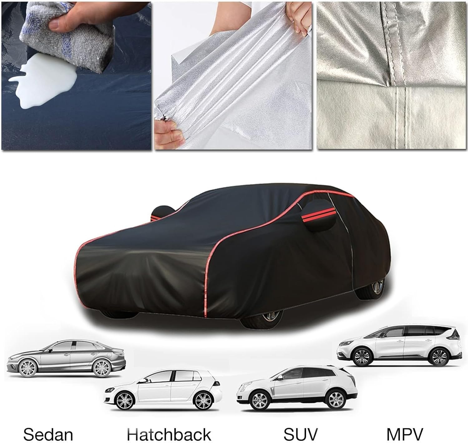 Car Cover Compatible with Mitsubishi Lancer Evolution Evo X 1992-2016,Car Cover Waterproof All-Weather Rain and Sun Protection, Custom Car Cover for Indoor and Outdoor with Side Zipper