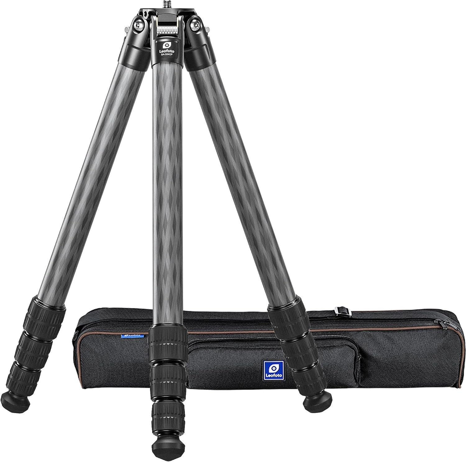 Leofoto SA-324CX 144.4cm / 56.85in Carbon Fiber Shooting/Hunting Compact Tripod, 3/8" Mounting Stud, Max Load: 25kg / 55.12lb,4 Section Professional Photography Tripod for Outdoor