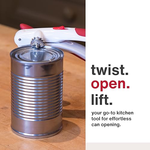 Vista 2 de Zyliss Lock N' Lift - Abrelatas manual con imán elevador de tapa, color rojo