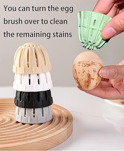 Miniatura 6 de HXJFGDM Cepillo de silicona para lavado de huevos, 2 unidades, para huevos frescos, herramientas de limpieza reutilizables para lavadoras de huevos,