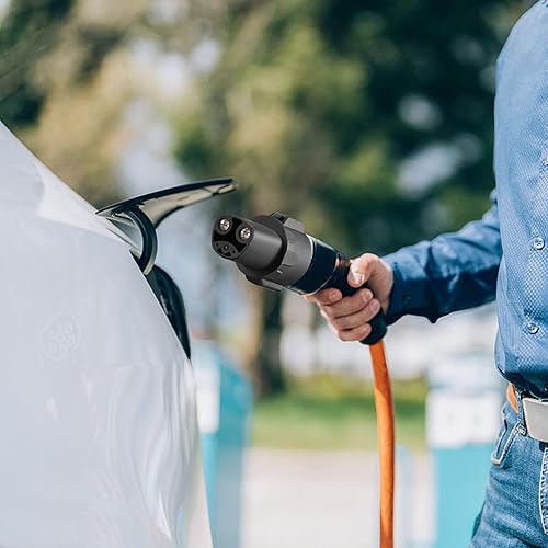 Miniatura 8 de VEVOR Adaptador de cargador J1772 a Tesla, 80 amperios 240 V CA, SAE J1772 adaptador de carga EV a enchufe Tesla, con bolsa de almacenamiento,