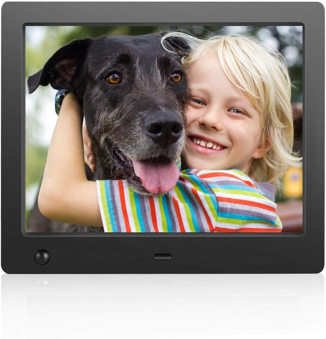 Digital Photo Frame 8 inch - Electronic Photo Frame with Slideshow HD IPS Display Picture Frame with Motion Sensor/Video/Background Music/Calendar/Clock/Gifts for Keeping Memory by FLYAMAPIRIT