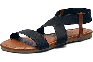 Exquisite Flat Elastic Sandals for Women's Comfort and Style