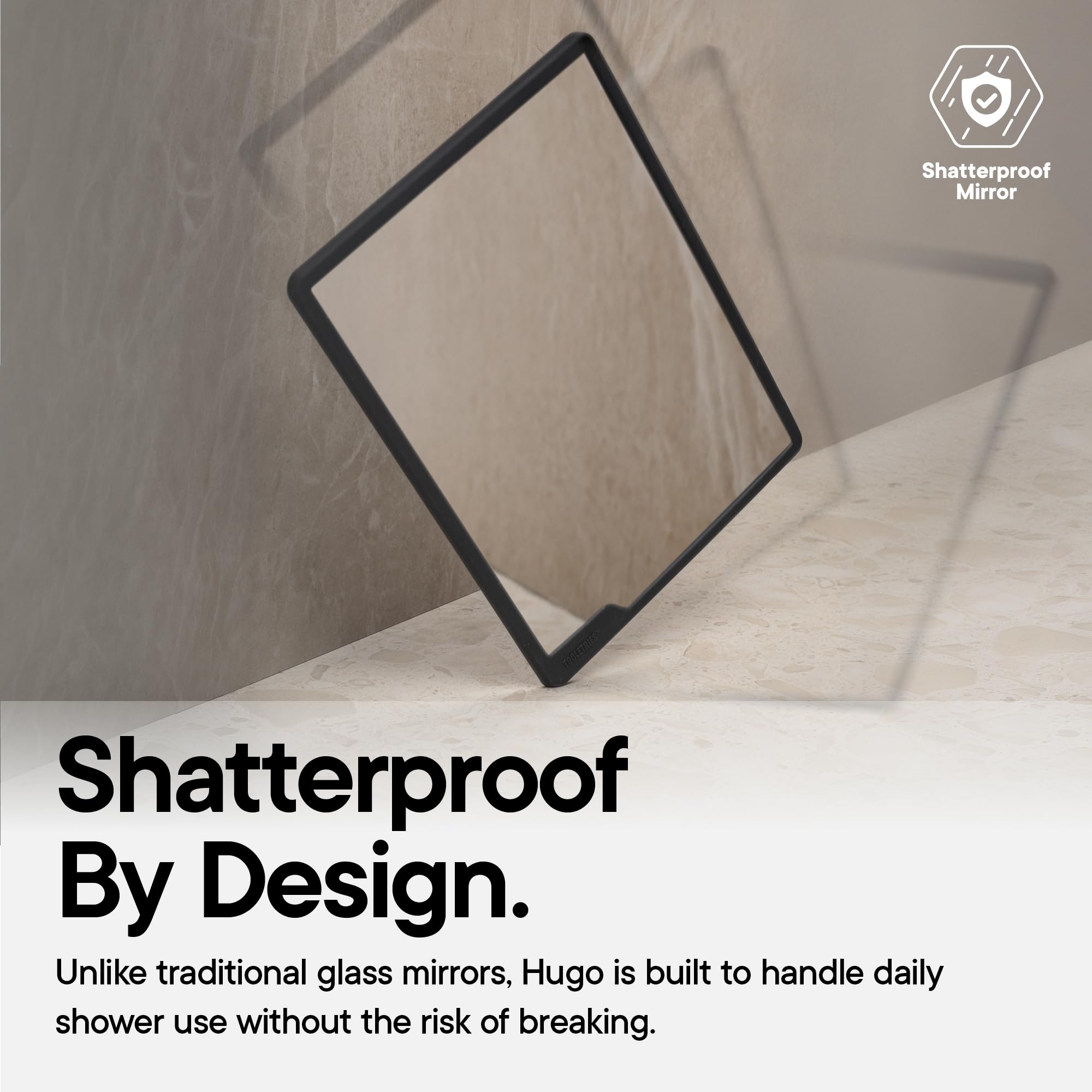 TOOLETRIES Hugo Maxi Large Fog-Reducing Shower Mirror