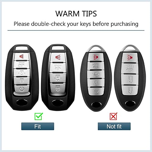 Miniatura 5 de Tengare Funda para llavero de automóvil compatible con funda para llaves Infiniti, protector rosa