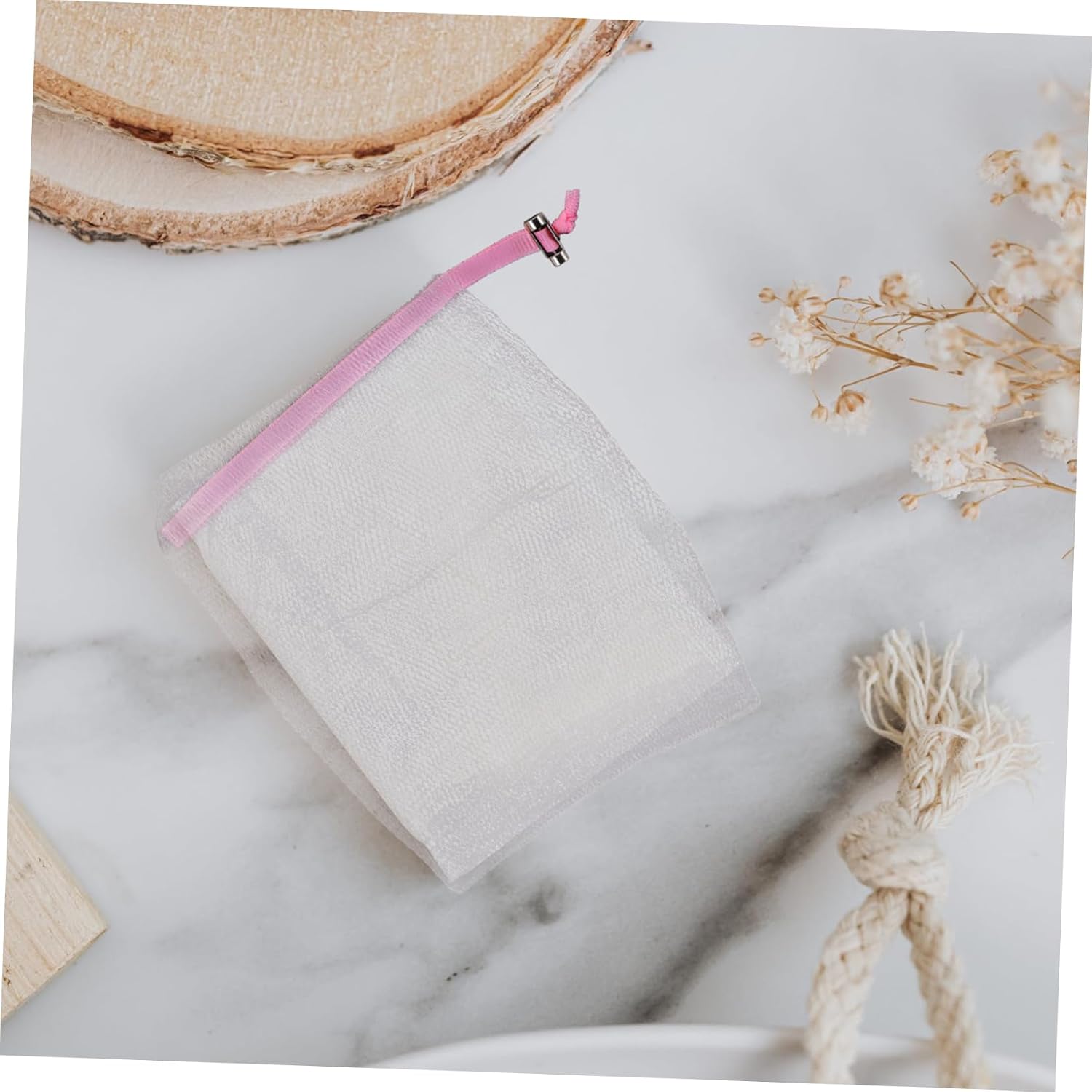 VALICLUD 8pcs Facial Cleansing Nets Mesh Soap Bags Loofah for Bar Soap Bubble Net Bags