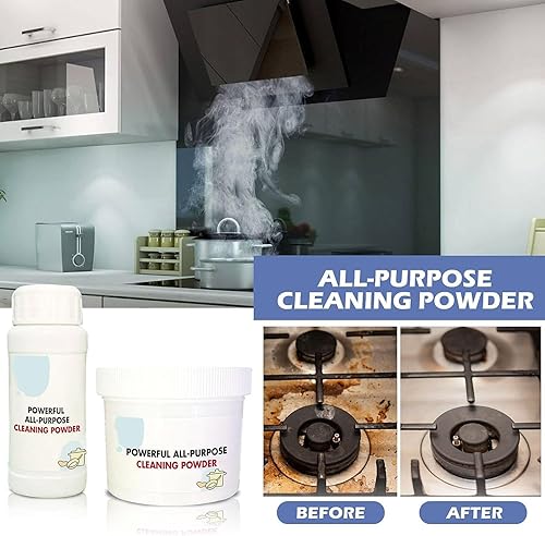 Removedor de óxido de espuma de cocina, polvo de limpieza instantánea, limpiador multiusos removedor de polvo multiusos