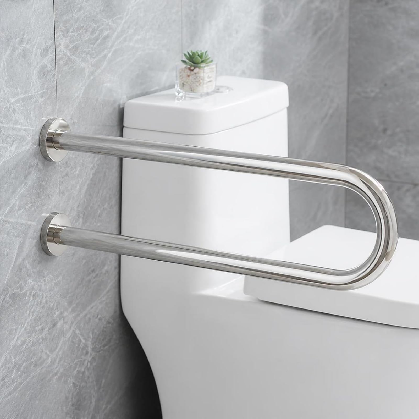 Maniglione a U Sicuro Maniglia, Acciaio Inossidabile 304, Maniglione Singolo A U, Finitura Satinata, Lunghezza 60 Cm, 60 Cm