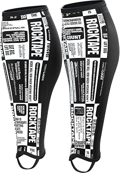 Rocktape Rock Guards, Leg Compression Sleeves for Working Out and Injury Prevention, Protection Shin Guards 2 Sleeves, Small, Manifesto