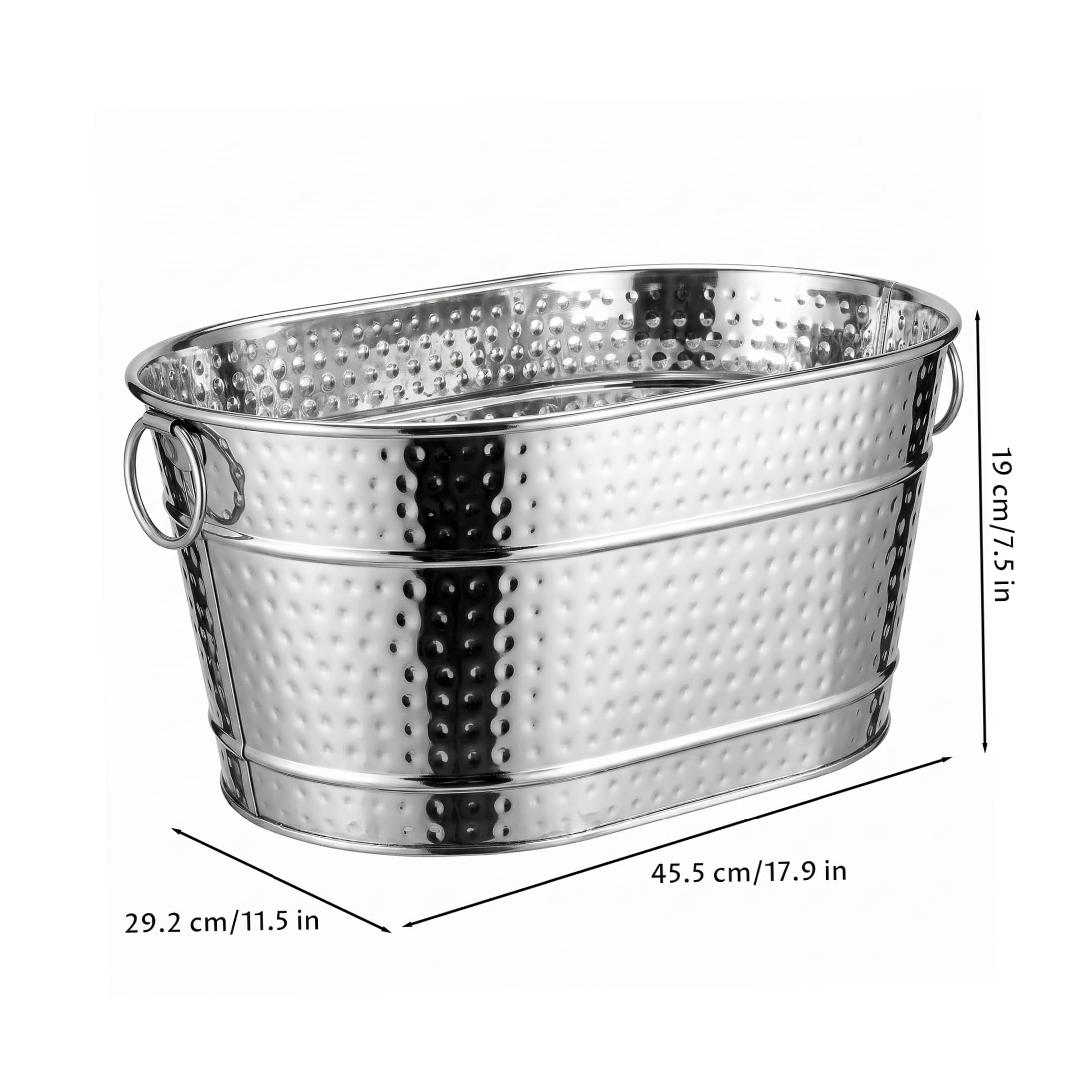 Cubo para Bebidas, Cubo de Hielo, metálico para Vino y Cerveza con Asas, Capacidad de 11 litros para Fiestas, Bares, Entretenimiento, para Bebidas