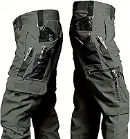 Calça cargo tática masculina, durável, com vários bolsos, cintura ajustável para uso ao ar livre