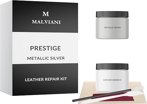 Leather Repair Kit - Metallic Silver - Restore Couch, Furniture, Car Seat, Sofa, Chair & Bag