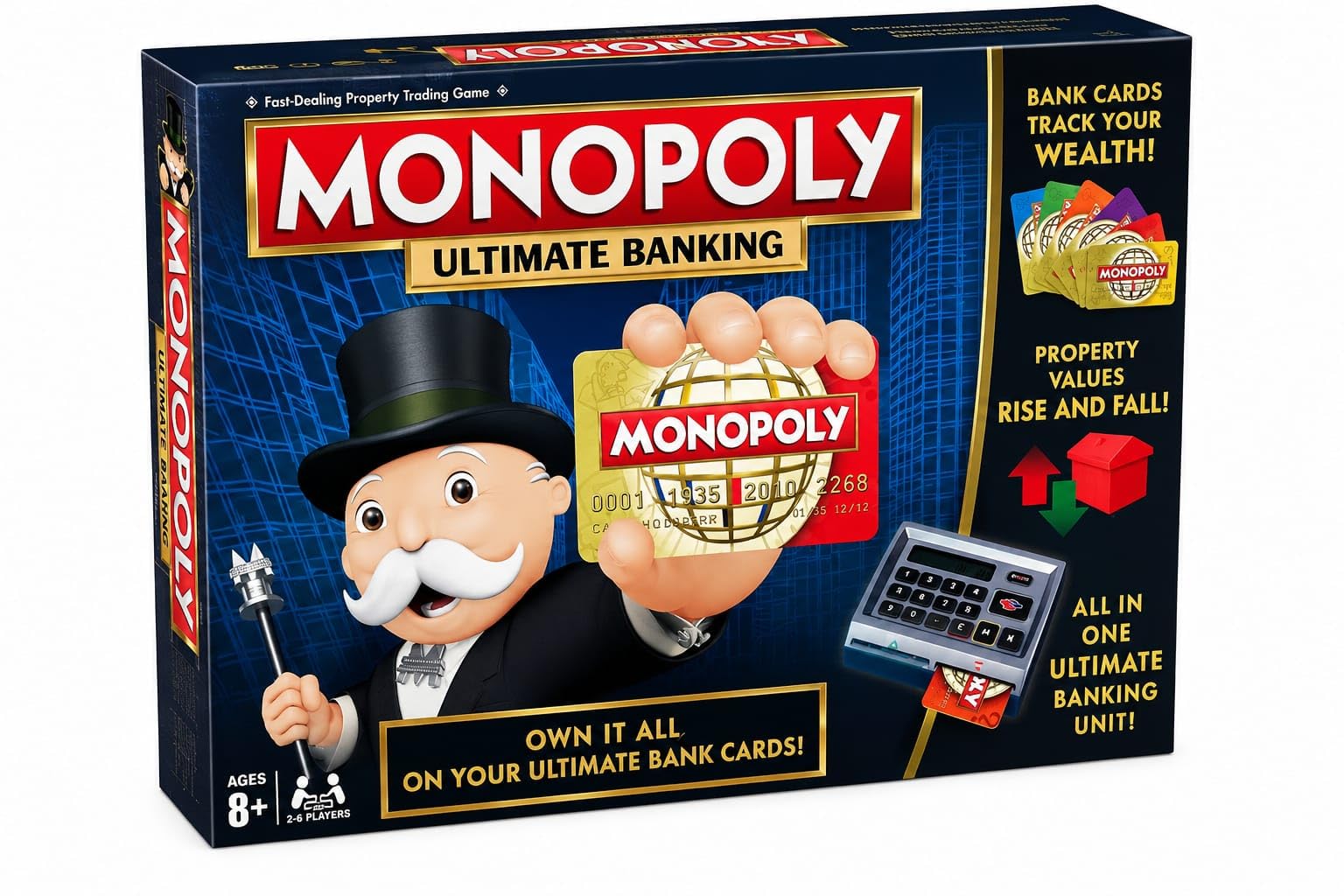 Monopoly Ultimate Banking Board Game with Electronic Banking Unit & Bank Cards | Family Strategy Game for 2–6 Players | Ages 8+-image-19