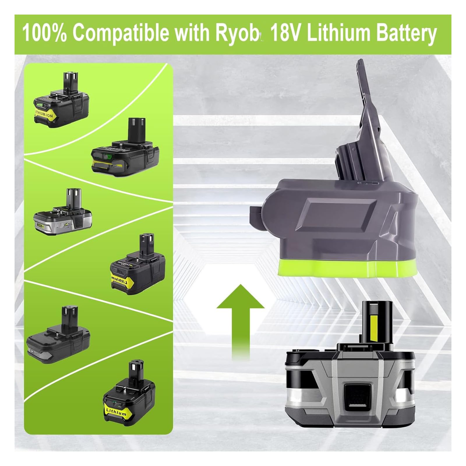 RYOBI EX-80 アダプター・チェッカー Amazon.com: URUN 2-in-1 Adapter for Ryobi 18V Lithium