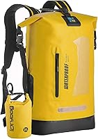 Vista 14 de IDRYBAG Mochila impermeable para hombres 5.28/7.93/10.57 galones, bolsa seca flotante para kayak, mochila seca para senderismo