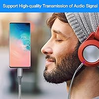 Vista 7 de Cable auxiliar USB C (paquete de 2), tipo C macho a adaptador de 3.5mm